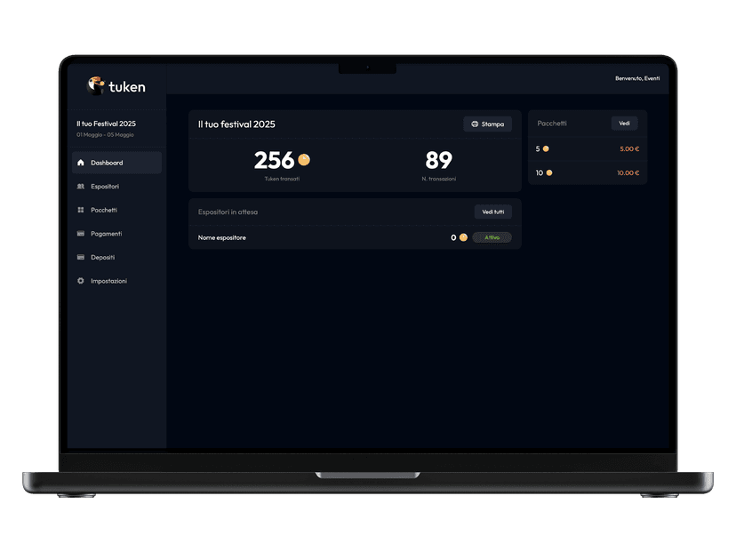Come funziona Tuken per gli organizzatori